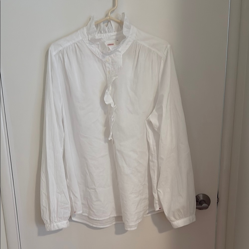 White Ruffled Blouse